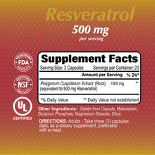 Resveratrol - Dietary supplement for the skin - 60 Capsules