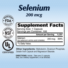 Selenium 200mcg - 100 Capsules (Private Label)