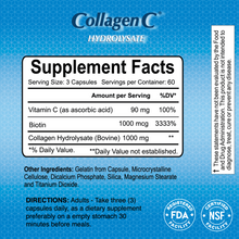 CollagenC® Hydrolysate with Biotin - Anti-Aging Formula - 180 Capsules